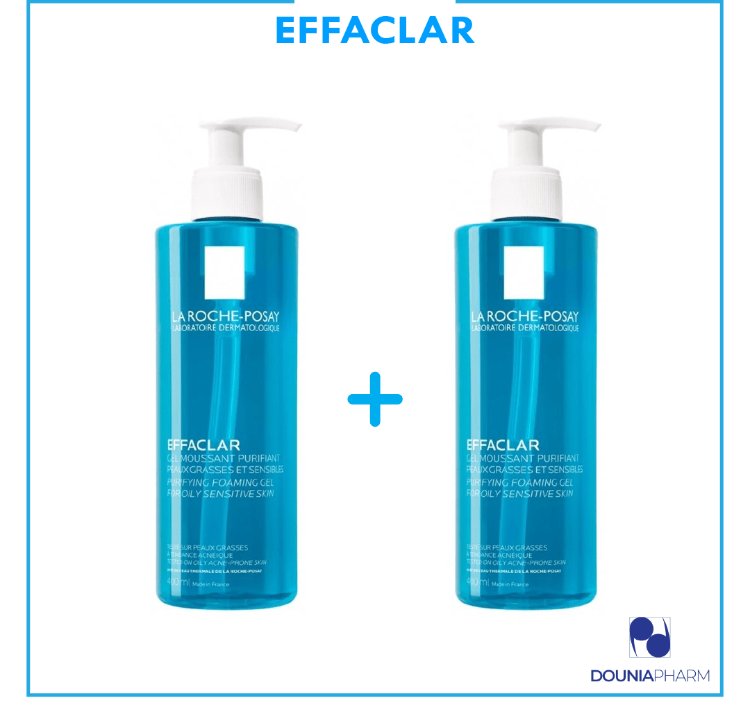Pack-2-effaclar-gel-400ml La Roche-Posay Effaclar Gel Moussant Purifiant 400ml | ×2 – Image 1